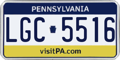 PA license plate LGC5516