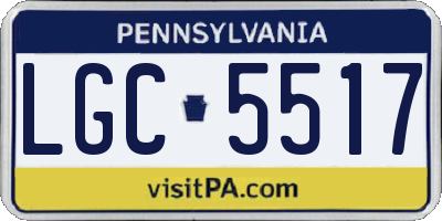 PA license plate LGC5517