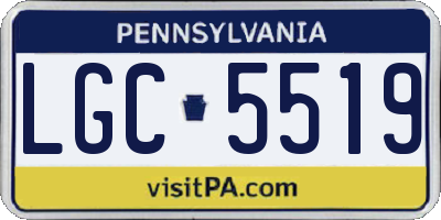 PA license plate LGC5519