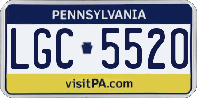 PA license plate LGC5520
