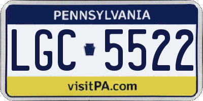 PA license plate LGC5522