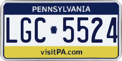 PA license plate LGC5524
