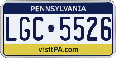 PA license plate LGC5526