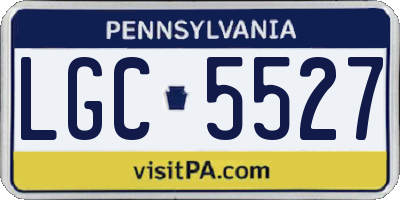 PA license plate LGC5527