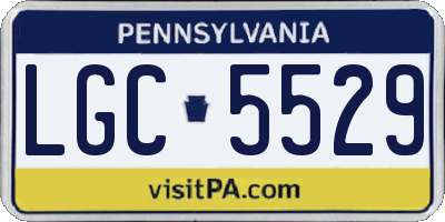 PA license plate LGC5529