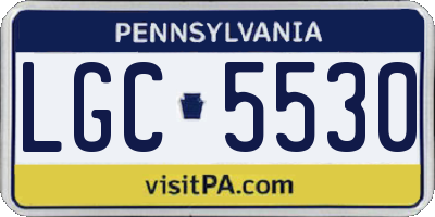 PA license plate LGC5530
