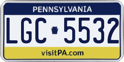 PA license plate LGC5532