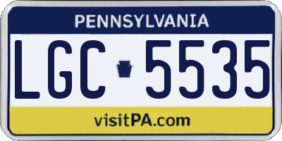 PA license plate LGC5535