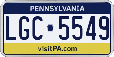PA license plate LGC5549