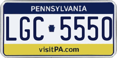 PA license plate LGC5550