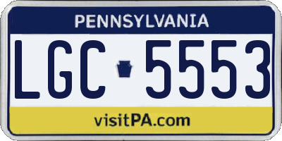 PA license plate LGC5553