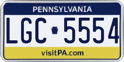 PA license plate LGC5554