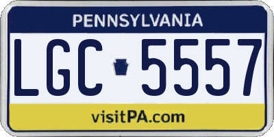 PA license plate LGC5557