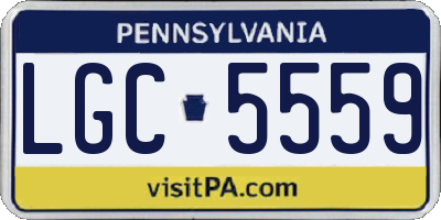 PA license plate LGC5559