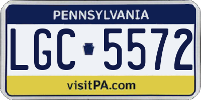 PA license plate LGC5572