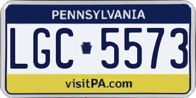 PA license plate LGC5573