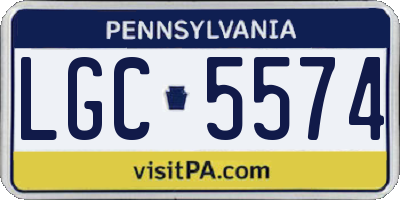 PA license plate LGC5574