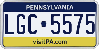 PA license plate LGC5575