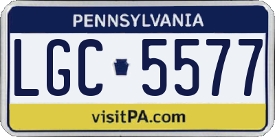 PA license plate LGC5577