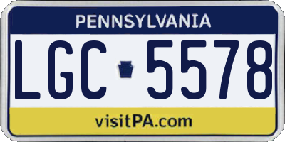 PA license plate LGC5578
