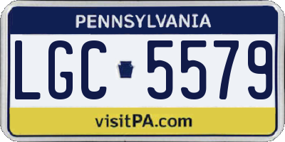 PA license plate LGC5579