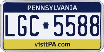 PA license plate LGC5588