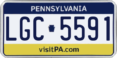 PA license plate LGC5591