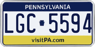 PA license plate LGC5594