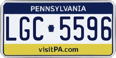 PA license plate LGC5596