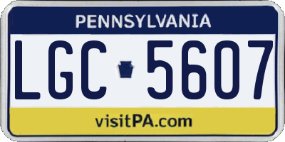 PA license plate LGC5607