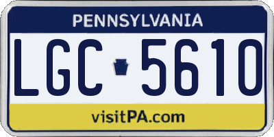 PA license plate LGC5610