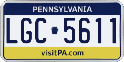PA license plate LGC5611