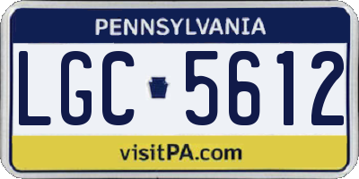 PA license plate LGC5612