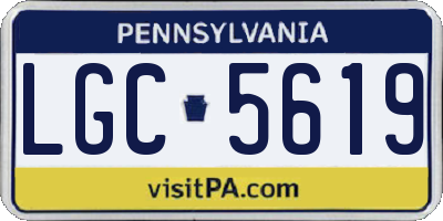 PA license plate LGC5619