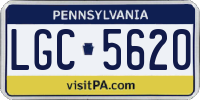 PA license plate LGC5620