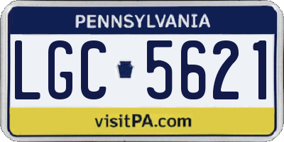 PA license plate LGC5621