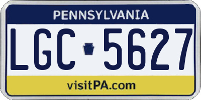 PA license plate LGC5627
