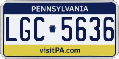 PA license plate LGC5636