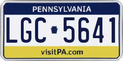 PA license plate LGC5641