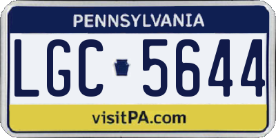 PA license plate LGC5644