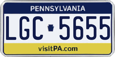 PA license plate LGC5655