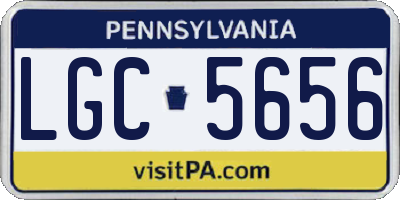 PA license plate LGC5656