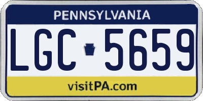 PA license plate LGC5659