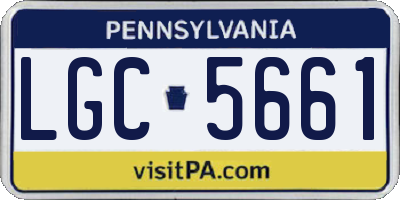 PA license plate LGC5661