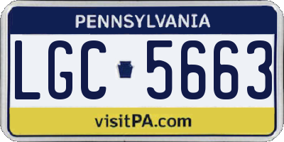 PA license plate LGC5663