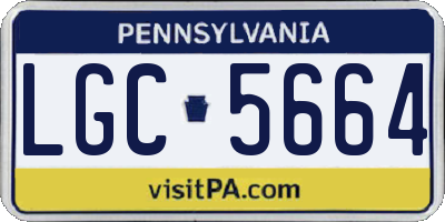 PA license plate LGC5664