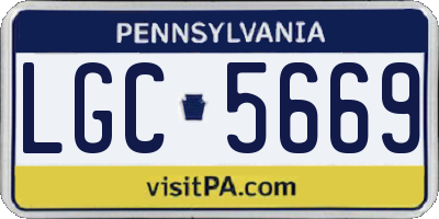 PA license plate LGC5669