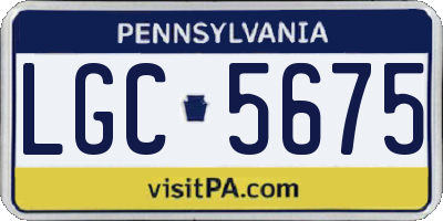 PA license plate LGC5675