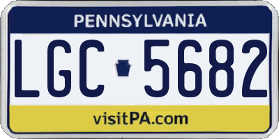 PA license plate LGC5682
