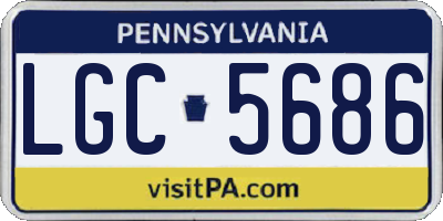 PA license plate LGC5686